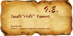 Igyártó Egmont névjegykártya